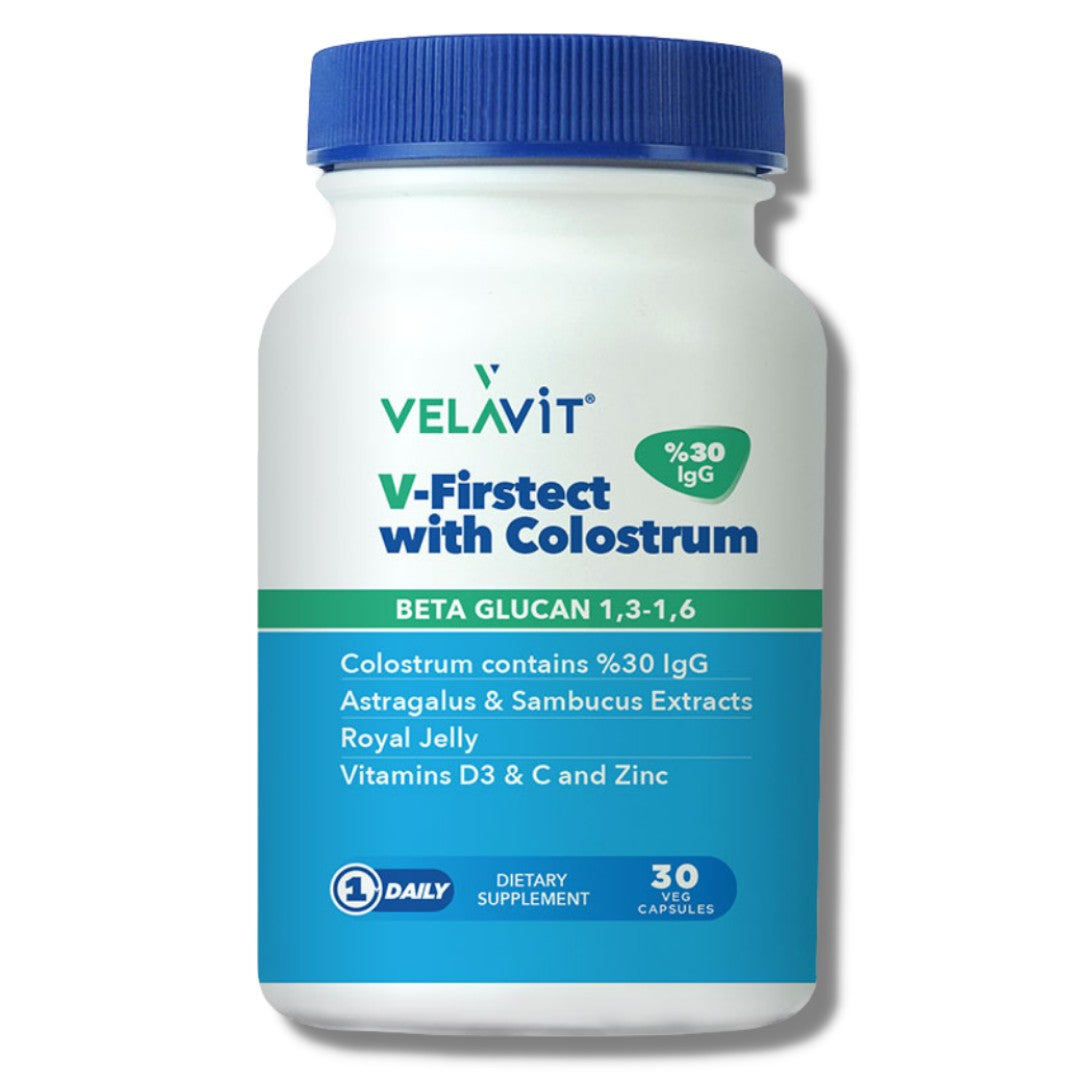 Velavit V-Firstect with Colostrum Takviye Edici Gıda 30 Kapsül
