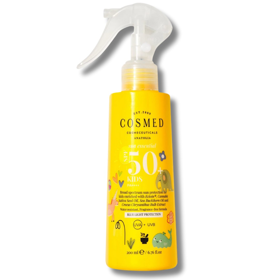 Cosmed Sun Essential Kids SPF50 Çocuk Güneş Koruyucu Sprey Losyon - Yeni Nesil Filtreler 200 ml