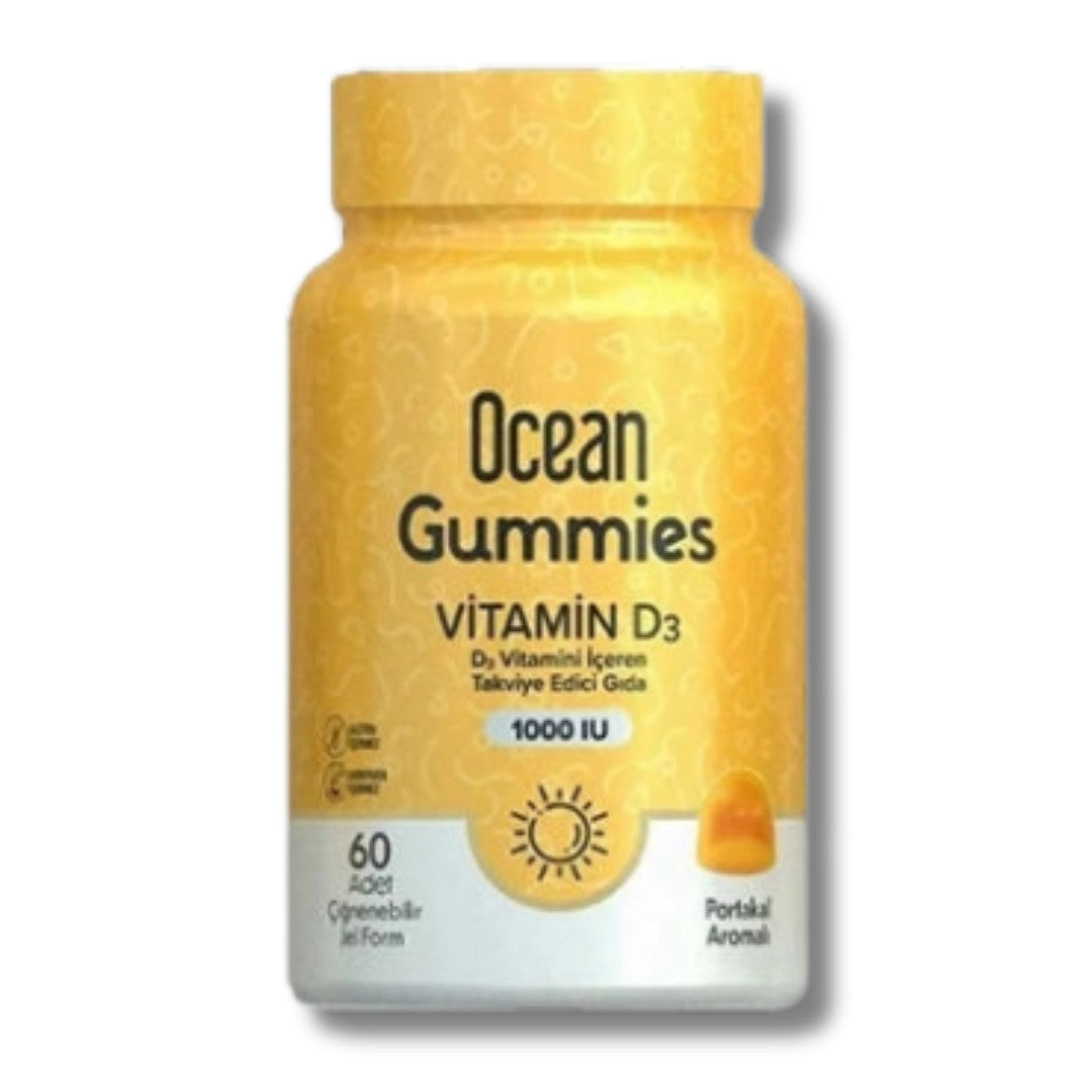 Orzax Ocean Gummies Vitamin D3 1000 IU D3 Vitamini 60 Adet