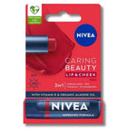 Nivea Caring Beauty Spf30 Renkli Dudak Kremi ve Yanak Balmı Red 4.8 gr