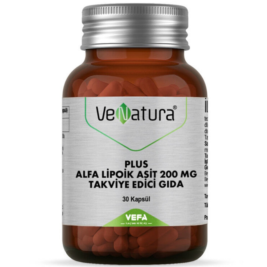 Venatura Plus Alfa Lipoik Asit 200 mg Takviye Edici Gıda - 30 Kapsül