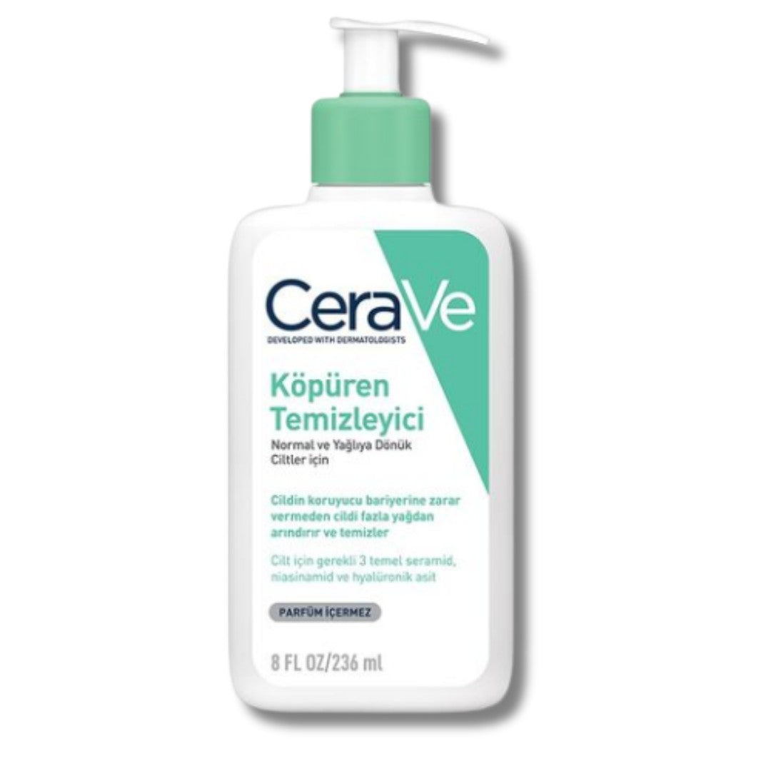 CeraVe Normal Ve Yağlı Ciltler İçin Köpüren Temizleyici 236 ml