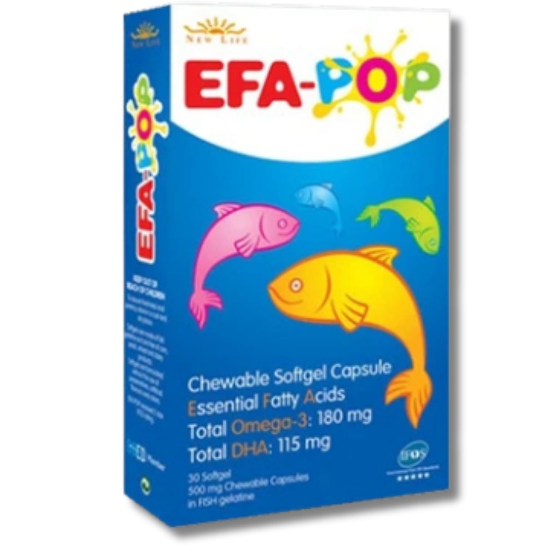 New Life EFA Pop Balık Yağı 30 Çiğnenebilir Kapsül