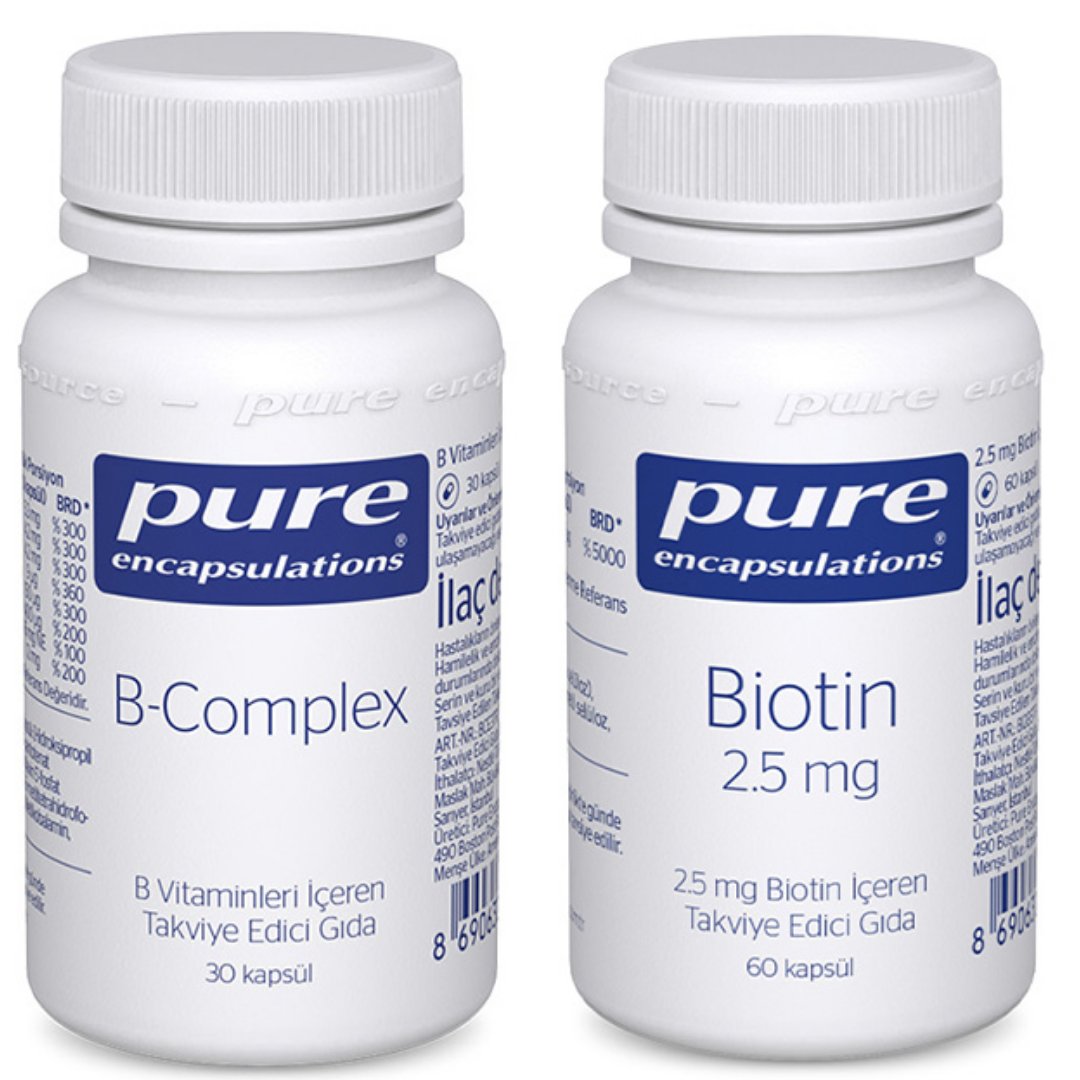 Pure Encapsulations B-Complex + Biotin Seti