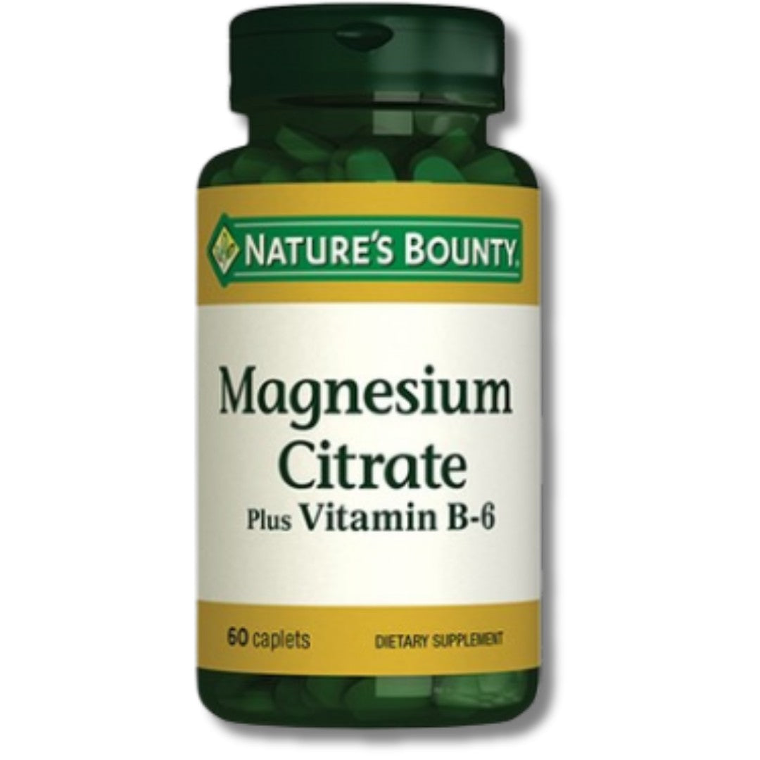 Nature's Bounty Magnesium Citrate Plus with Vitamin B6 60 Tablet