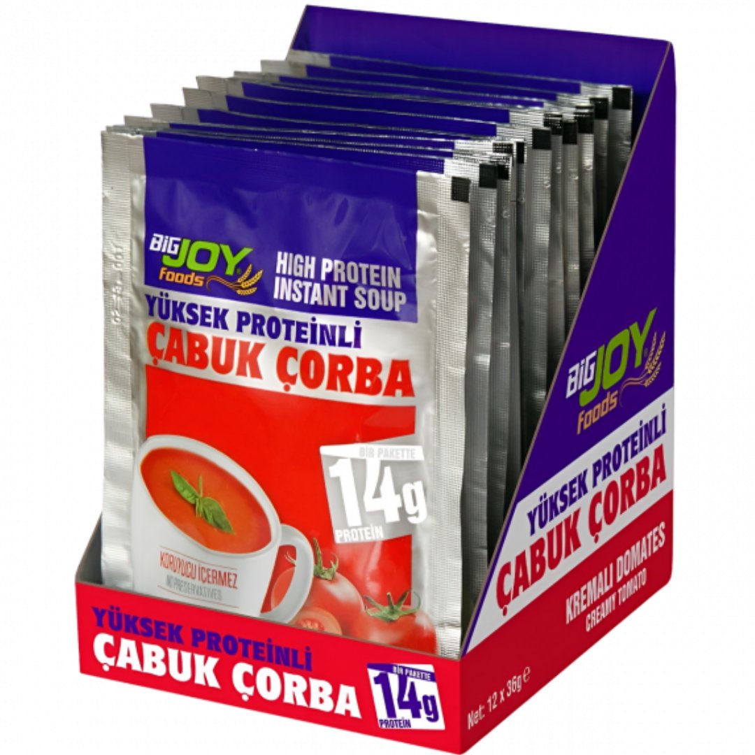 Bigjoy Foods Proteinli Çabuk Çorba 12x36 Gr - Mercimek