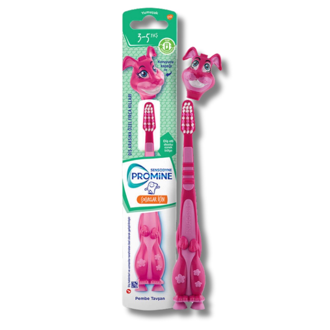 Sensodyne Promine Çocuklar İçin Yumuşak Diş Fırçası -Pembe Tavşan