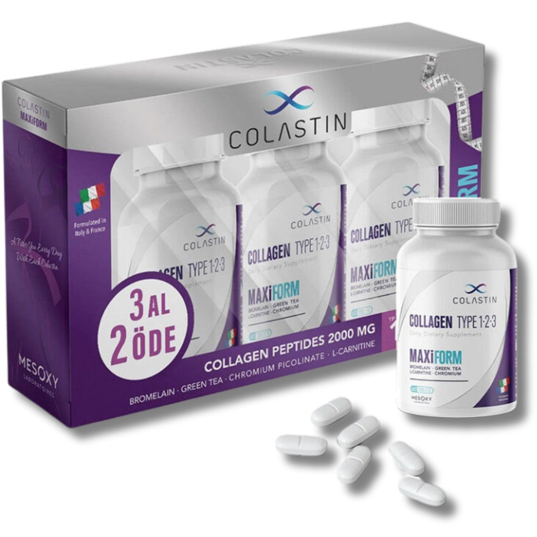Colastin Collagen Type 1-2-3 Maxiform 3 Al 2 Öde 180 Tablet