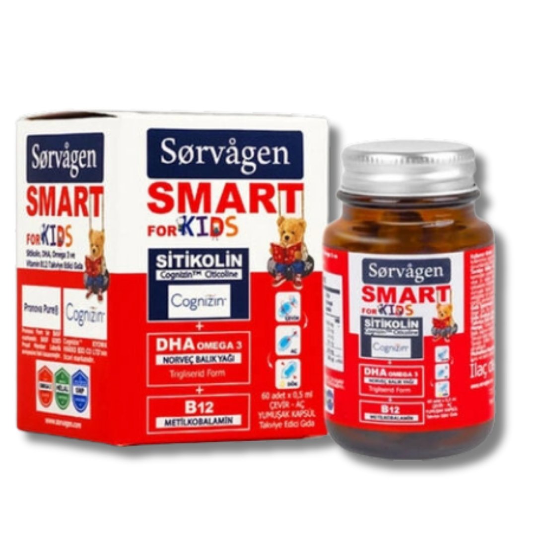 Sorvagen Smart Kids Sitikolin DHA Takviye Edİci Gıda 0,5 ml x 60 Adet