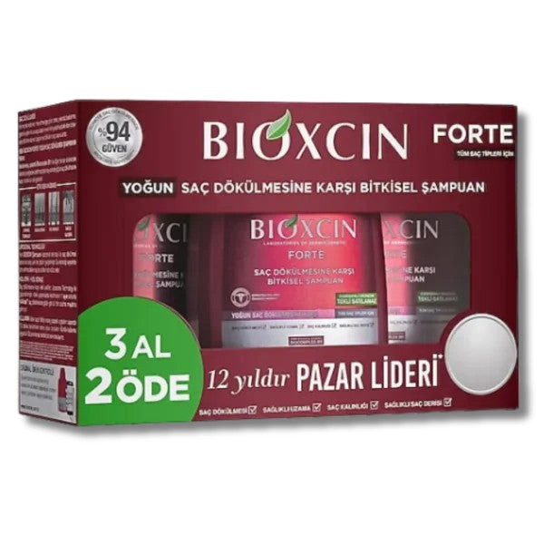 Bioxcin Forte Saç Dökülmesine Karşı Bakım Şampuanı 300 ml - 3 AL 2 ÖDE