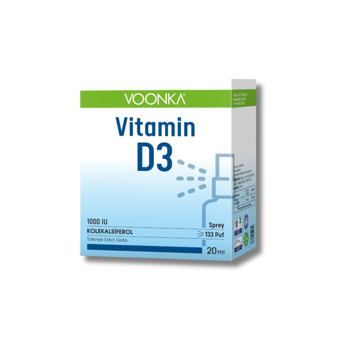 Voonka Vitamin D3 1000 IU Sprey 20 ml