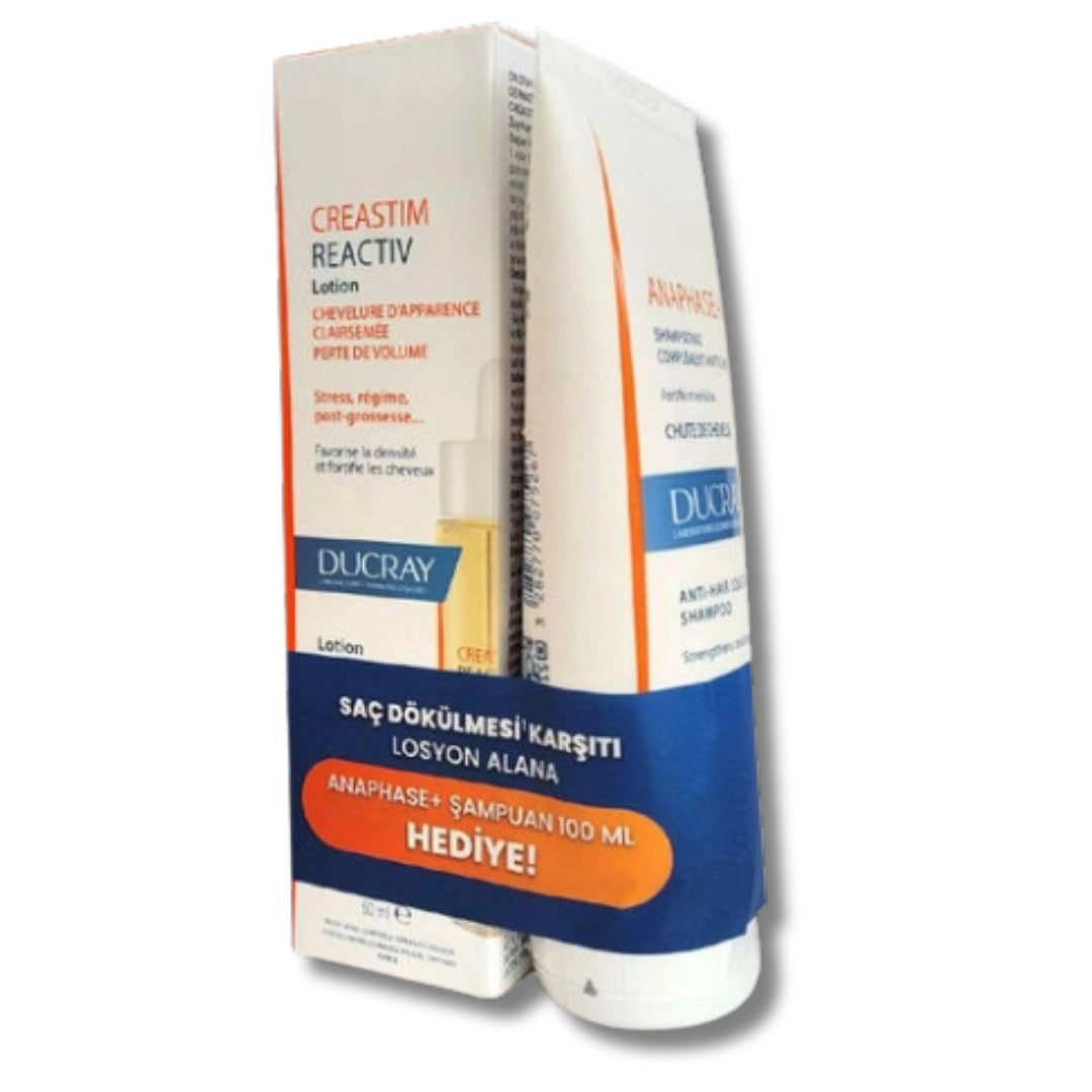 Ducray Creastim Reactiv Losyon 60 ml + Anaphase Şampuan 100 ml HEDİYE!