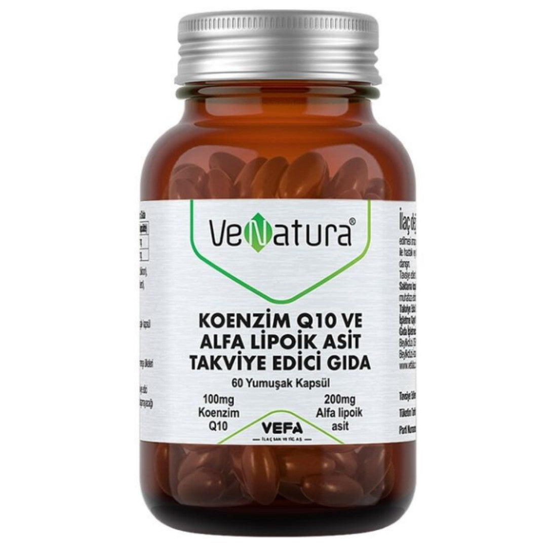 VeNatura Koenzim Q10 ve Alfa Lipoik Asit 60 Yumuşak Kapsül