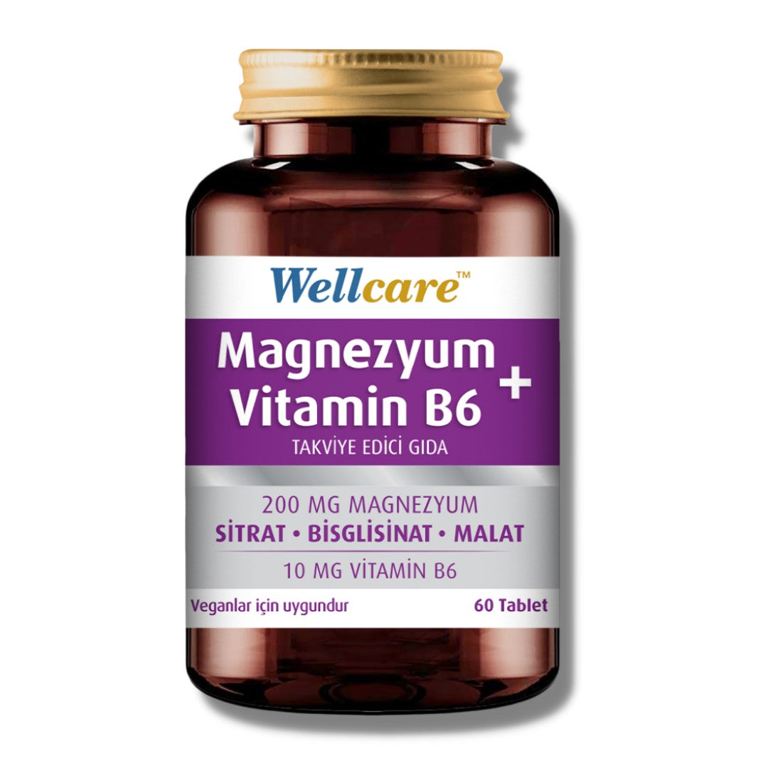 Wellcare Magnezyum + Vitamin B6 60 Tablet