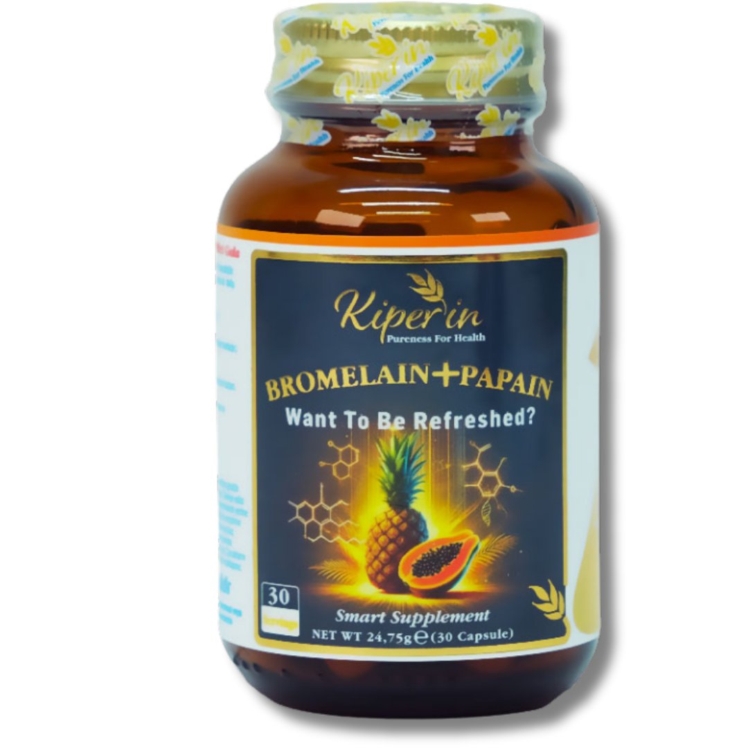 Kiperin Bromelain + Papain 30 Kapsül