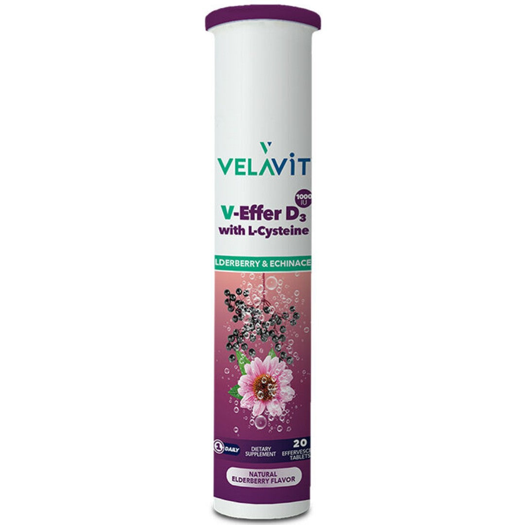 Velavit V-Effer D3 with L-Cysteine -20 Efervesan Tablet