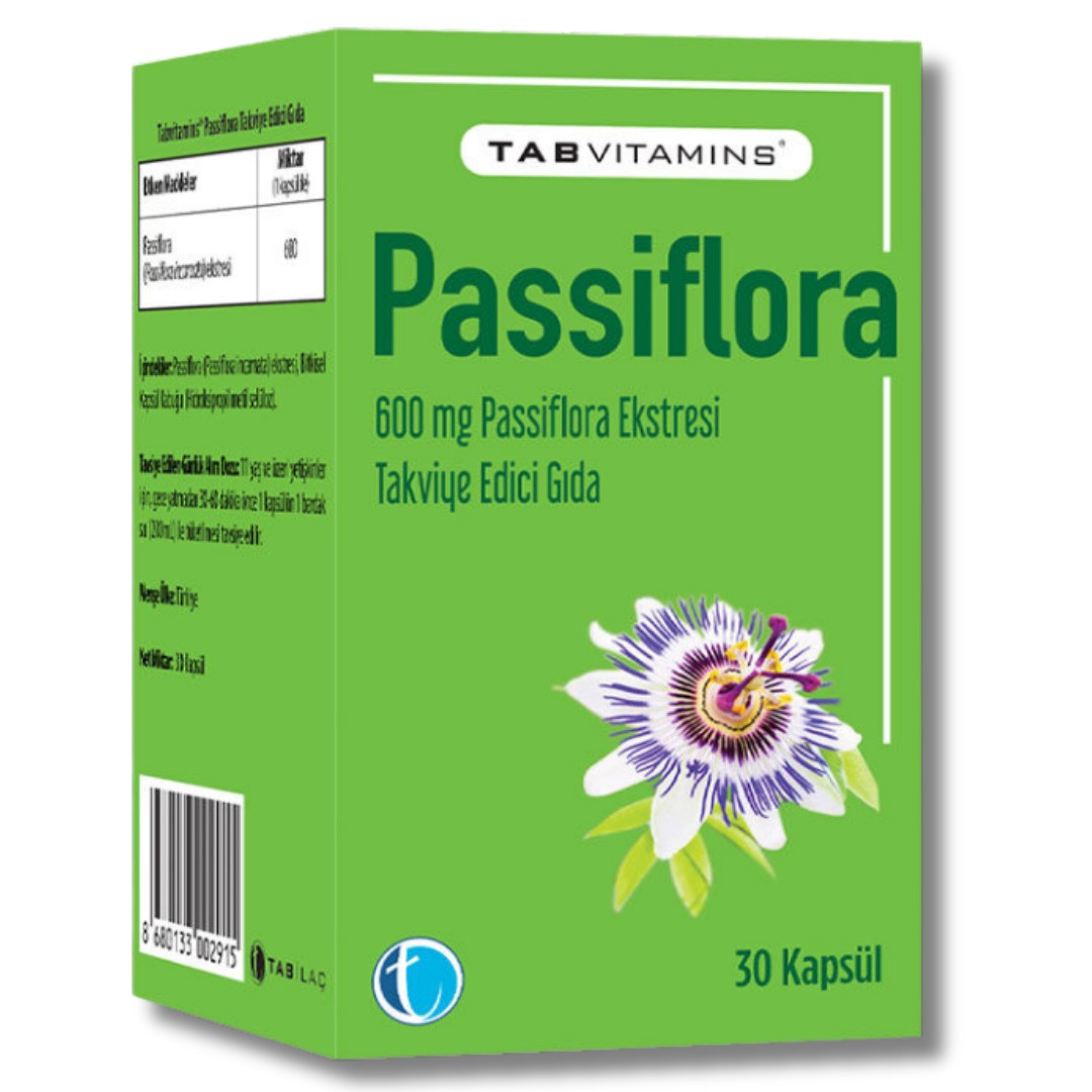 Tabvitamins Passiflora Ekstresi Takviye Edici Gıda 30 Kapsül