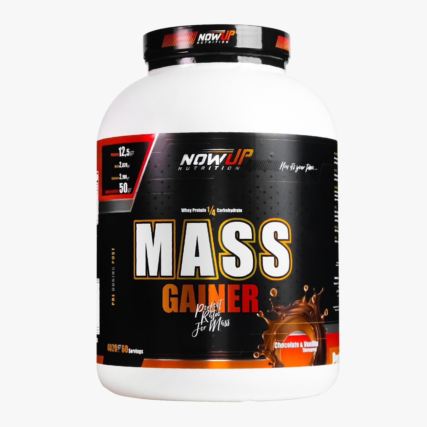NowUp Mass Gainer Çikolata Aromalı - Kilo Alma - 4020gr