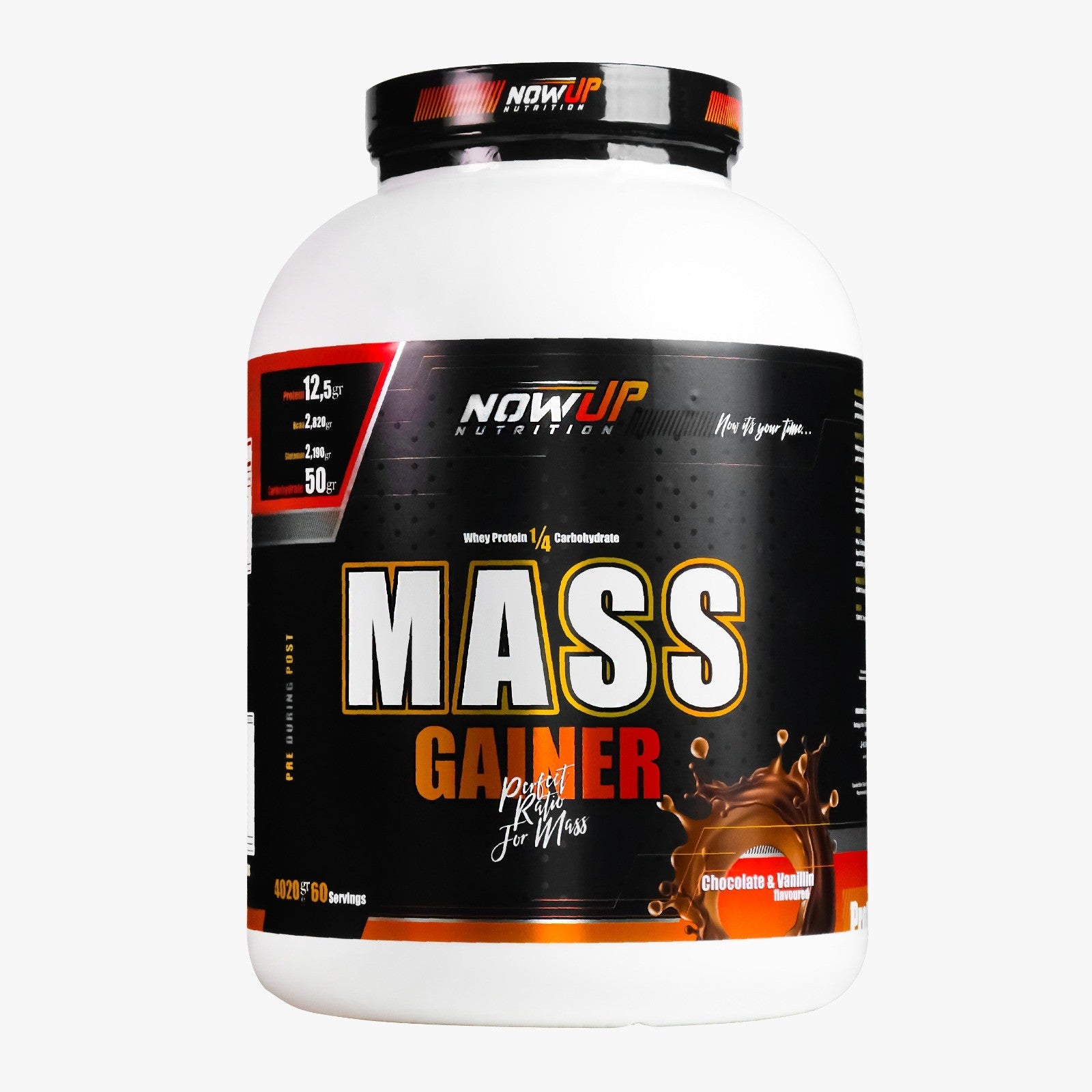 NowUp Mass Gainer Çikolata Aromalı - Kilo Alma - 4020gr