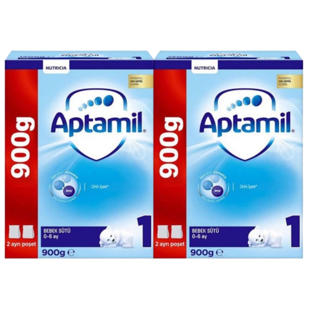 Aptamil 1 Bebek Sütü 900 gr 0-6 Ay - 2 adet