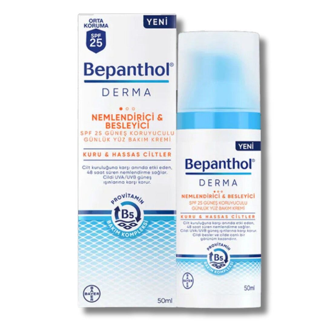 Bepanthol Derma Nemlendirici ve Besleyici SPF 25 Yüz Bakım Kremi 50 ml