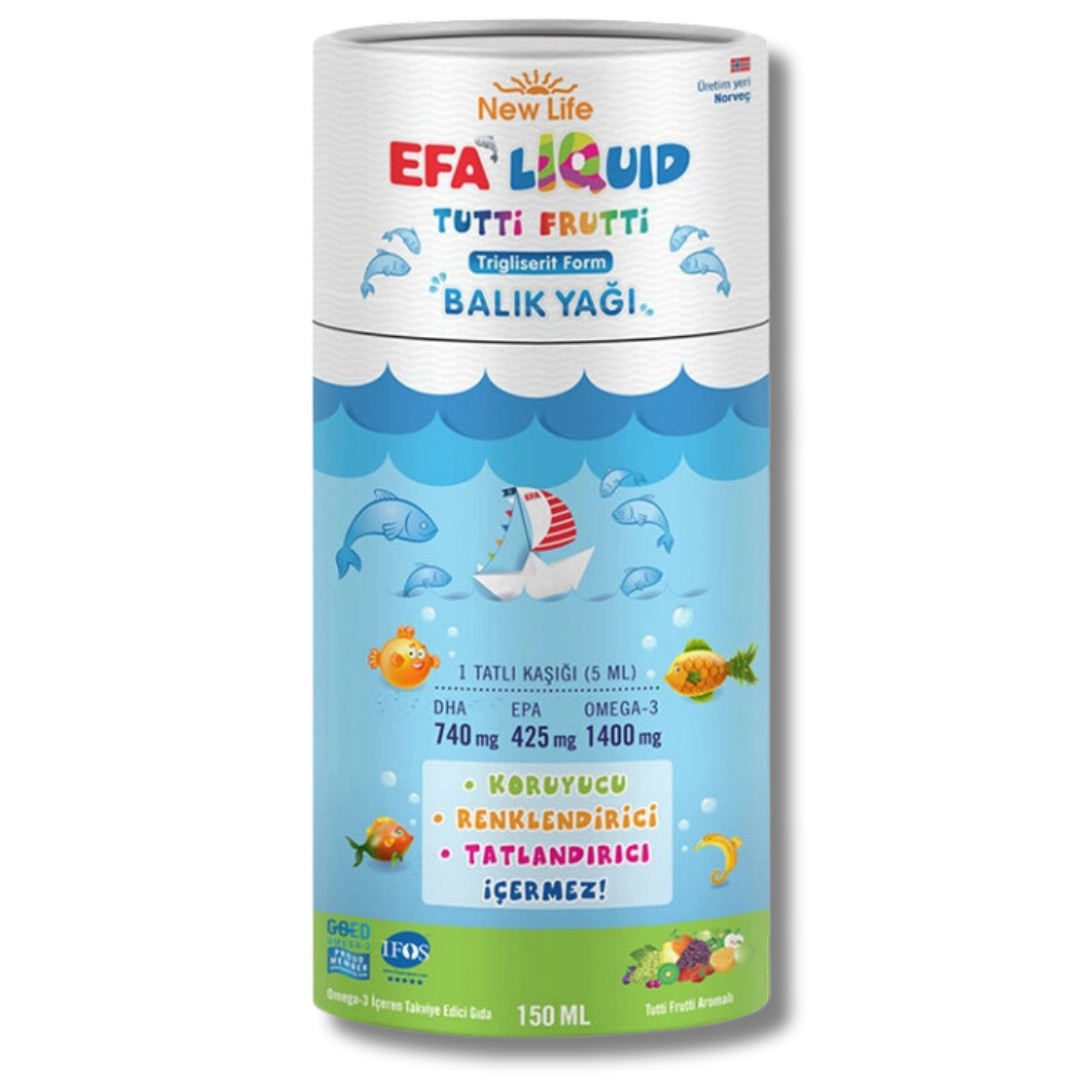 New Life Efa Liquid Balık Yağı Sıvı 150 ml- Tutti Frutti