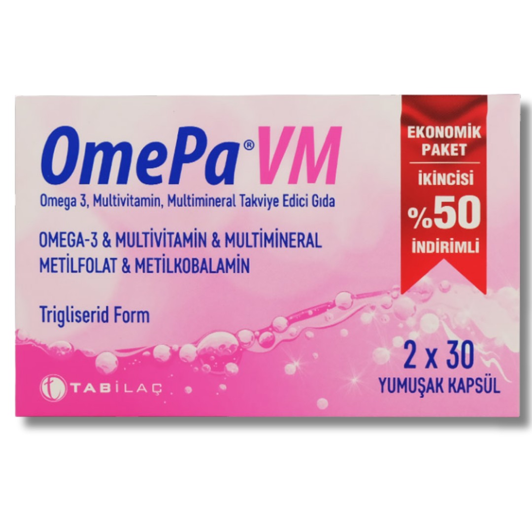 OmePa VM Takviye Edici Gıda 2x30 Yumuşak Kapsül